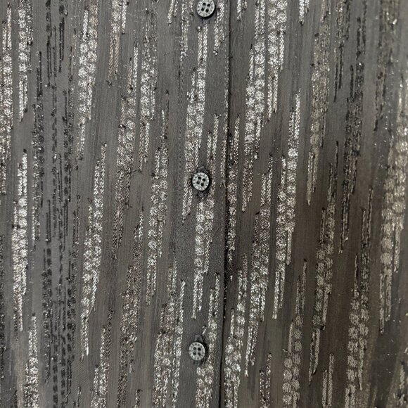 (NWT) Armani Exchange Sheer Button-Up Shirt with Metallic Threads - Picture 3 of 8